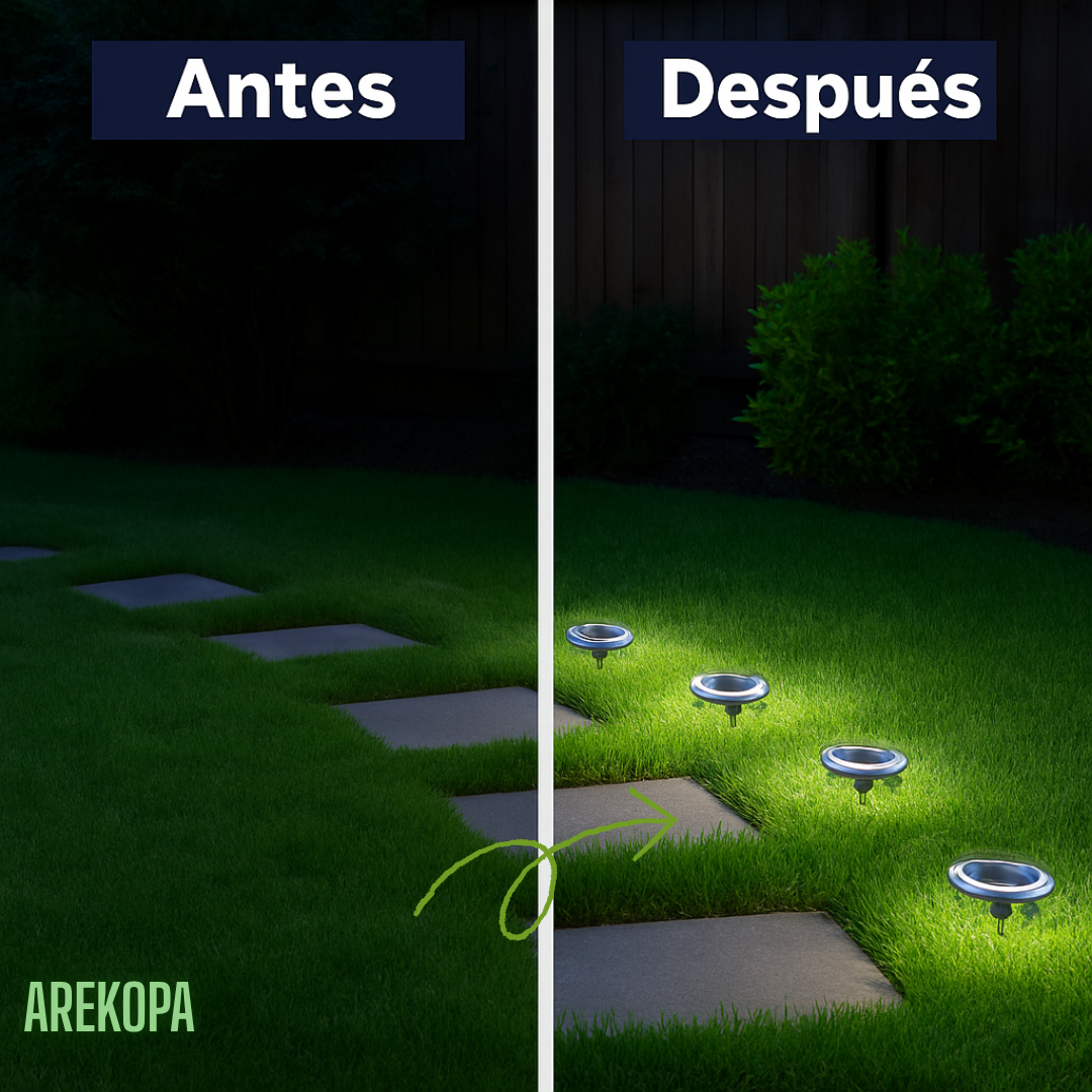 Luces a panel solar Pack x4