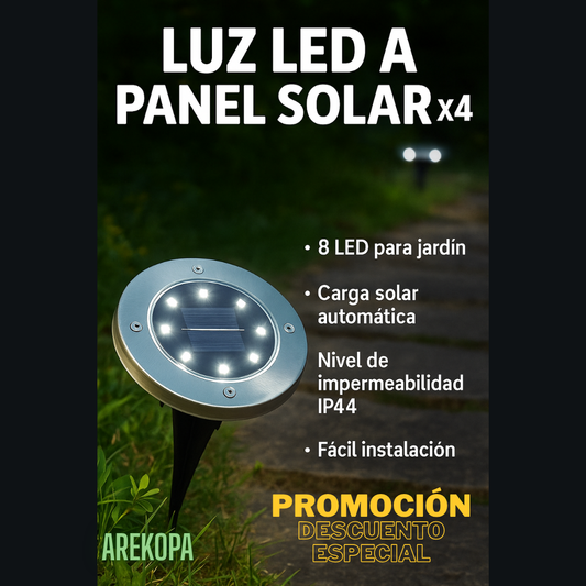 Luces a panel solar Pack x4
