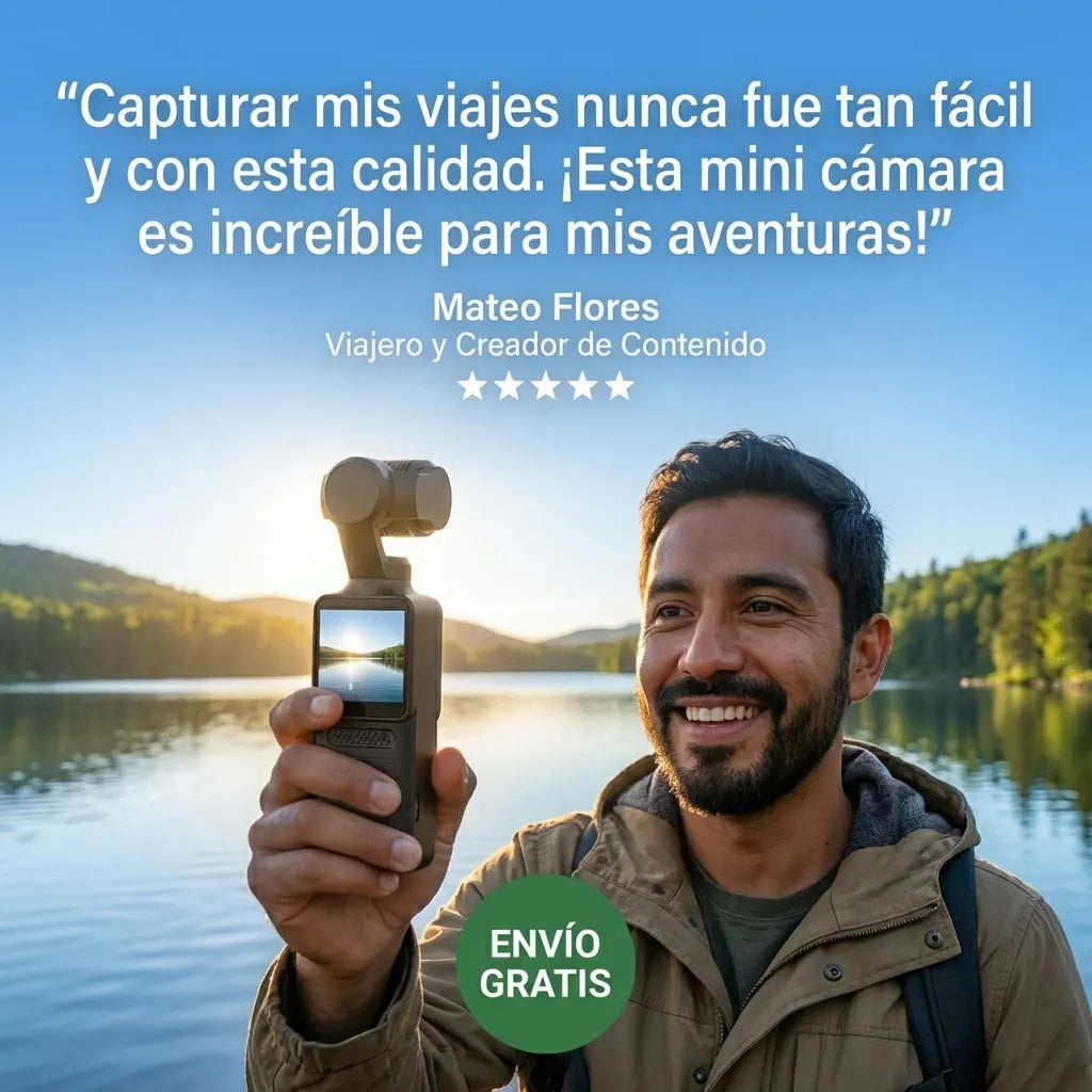 Mini cámara con estabilizador